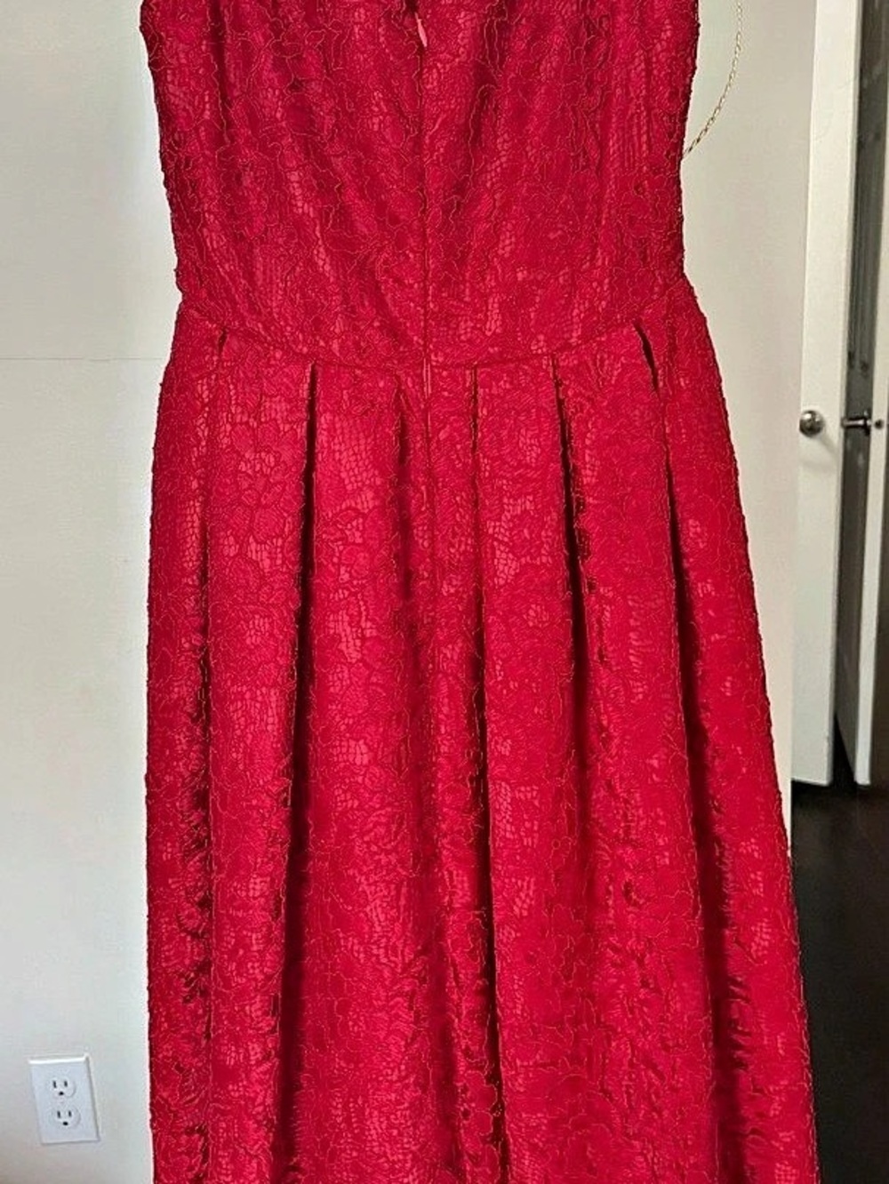 Red Lace Maxi Dress Like New